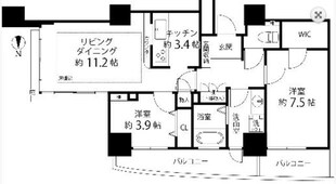 河田町ガーデン2の物件間取画像